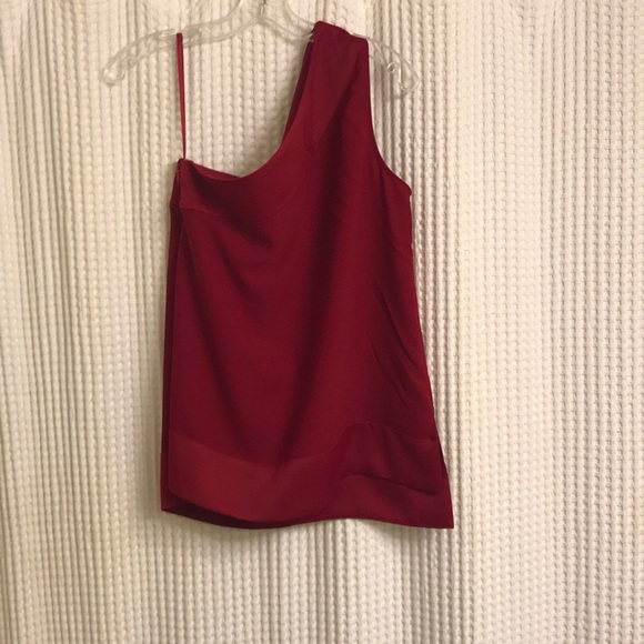 Banana Republic Tops - Banana Republic  elegant one shoulder berry blouse